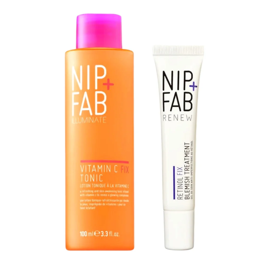 NIP+FAB Facial Bundle: Vitamin C Tonic & Retinol Fix Blemish Treatment - Picture 1 of 8